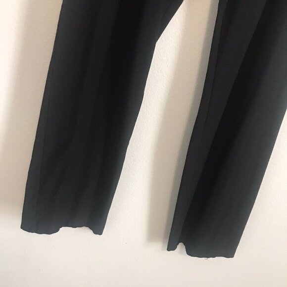 EILEEN FISHER Black Midrise Pull On Stretch Straight Leg Lounge Pants Size Med - Picture 2 of 7